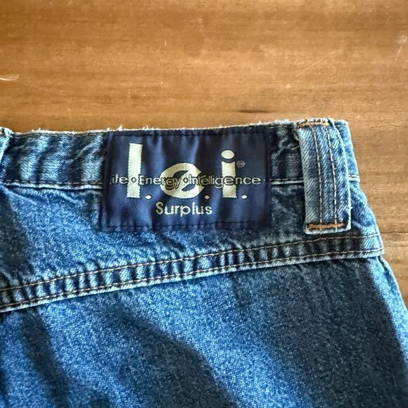 l.e.i. Y2K Cargo Flare Dark Wash Denim Juniors' 3 - Picture 7 of 12